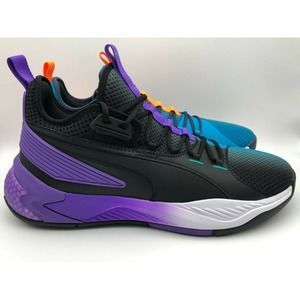 Puma Men's Black and Purple Athletic Shoes